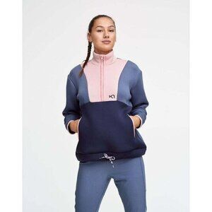 Kari Traa Colorblock Sanne Pullover Long Sleeve Pink Blue Medium Outdoor Ski